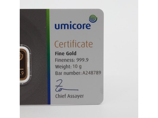 Goudbaar, 10 gram, umicore - afbeelding 2 van  4