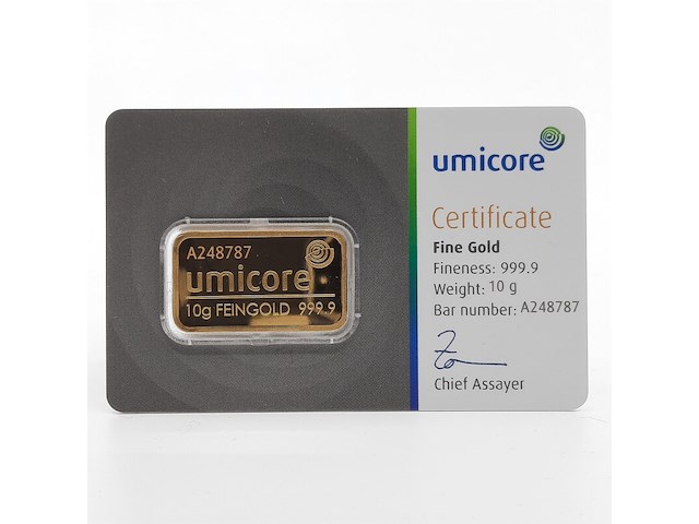 Goudbaar, 10 gram, umicore - afbeelding 1 van  4