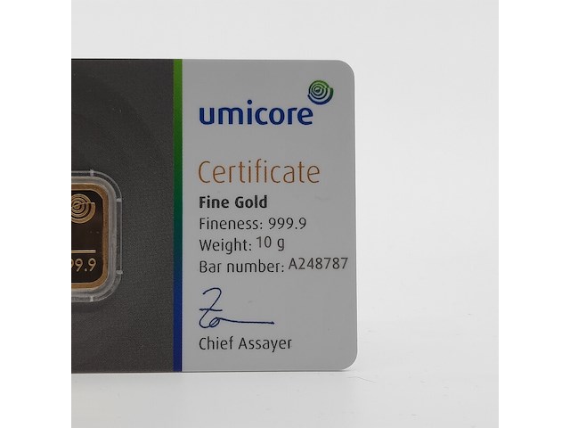 Goudbaar, 10 gram, umicore - afbeelding 2 van  4