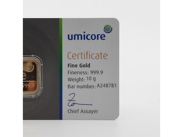 Goudbaar, 10 gram, umicore - afbeelding 2 van  4