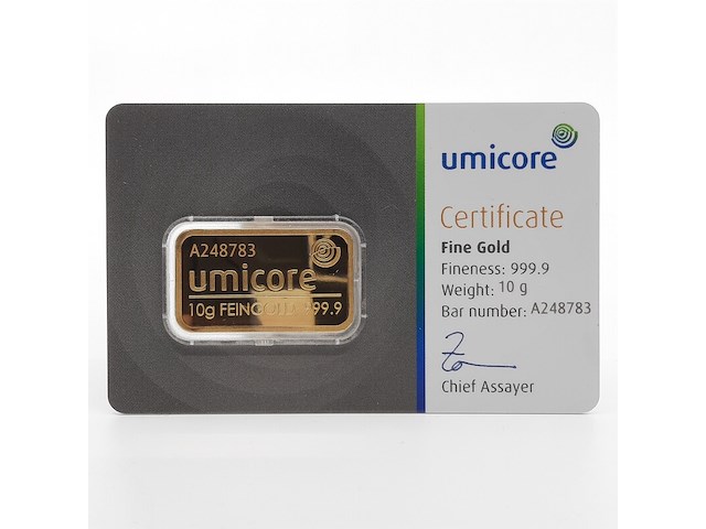 Goudbaar, 10 gram, umicore - afbeelding 1 van  4