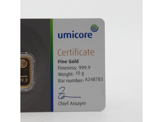 Goudbaar, 10 gram, umicore - afbeelding 2 van  4