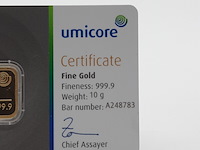 Goudbaar, 10 gram, umicore - afbeelding 2 van  4