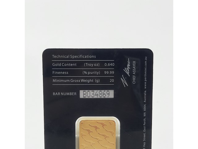 Goudbaar, 20 gram, the perth mint - afbeelding 5 van  6