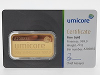 Goudbaar, 20 gram, umicore - afbeelding 1 van  4