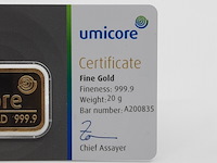 Goudbaar, 20 gram, umicore - afbeelding 2 van  4