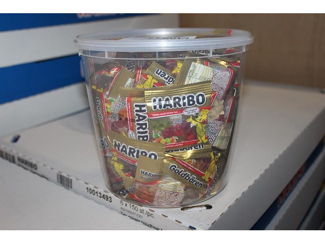 Goudberen haribo in 2 overdozen totaal 11 emmers a 1000 g. tht 5-2026. - afbeelding 1 van  2