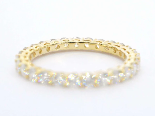 Gouden alliance ring briljant - afbeelding 6 van  9