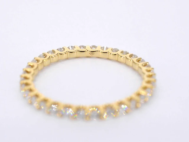 Gouden alliance ring briljant - afbeelding 8 van  9