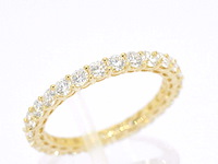 Gouden alliance ring met briljant geslepen diamant - afbeelding 5 van  9