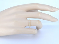 Gouden alliance ring met briljant geslepen diamant - afbeelding 4 van  10