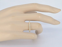 Gouden alliance ring met briljant geslepen diamant - afbeelding 4 van  10