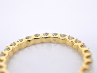 Gouden alliance ring met briljant geslepen diamant - afbeelding 9 van  10