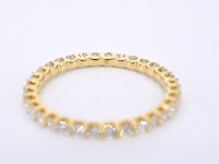 Gouden alliance ring met briljant geslepen diamant - afbeelding 9 van  10