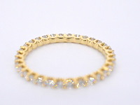 Gouden alliance ring met briljant geslepen diamant - afbeelding 9 van  10