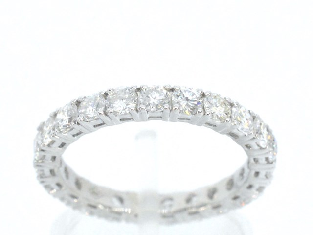 Gouden alliance ring met briljant geslepen diamant - afbeelding 1 van  11