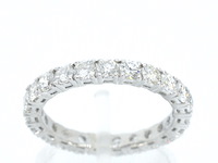 Gouden alliance ring met briljant geslepen diamant