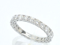 Gouden alliance ring met briljant geslepen diamant - afbeelding 5 van  11