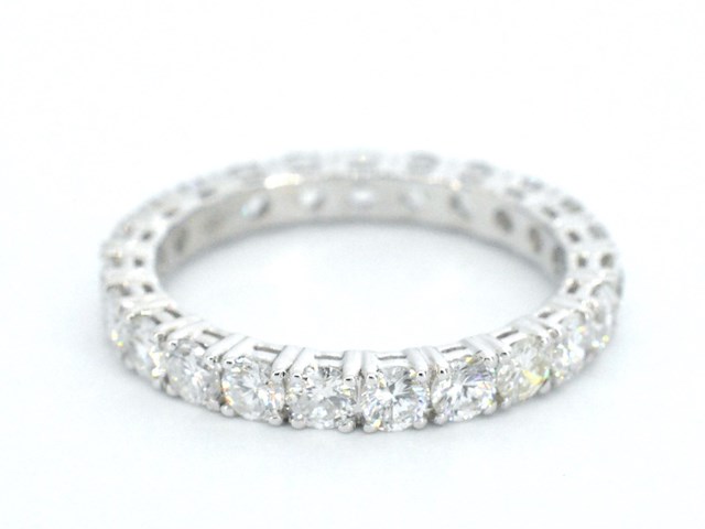 Gouden alliance ring met briljant geslepen diamant - afbeelding 7 van  11