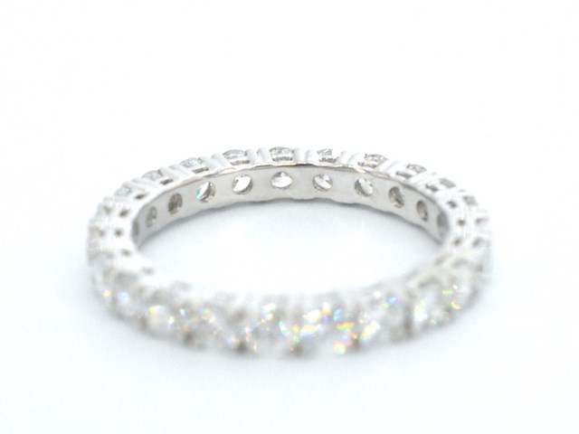 Gouden alliance ring met briljant geslepen diamant - afbeelding 8 van  11