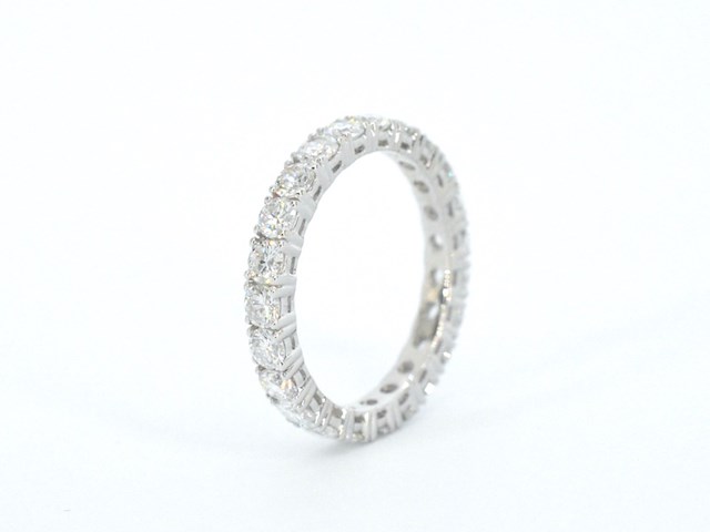 Gouden alliance ring met briljant geslepen diamant - afbeelding 10 van  11
