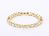Gouden alliance ring met briljant geslepen diamant - afbeelding 7 van  10