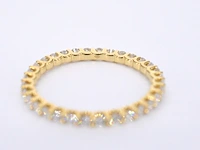 Gouden alliance ring met briljant geslepen diamant - afbeelding 9 van  10