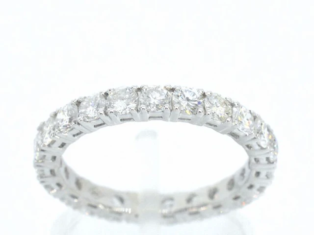 Gouden alliance ring met briljant geslepen diamant - afbeelding 1 van  11