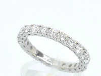 Gouden alliance ring met briljant geslepen diamant - afbeelding 5 van  11