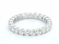 Gouden alliance ring met briljant geslepen diamant - afbeelding 7 van  11