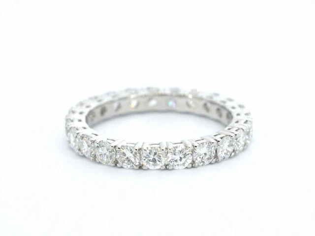 Gouden alliance ring met briljant geslepen diamant - afbeelding 9 van  11