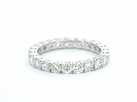Gouden alliance ring met briljant geslepen diamant - afbeelding 9 van  11