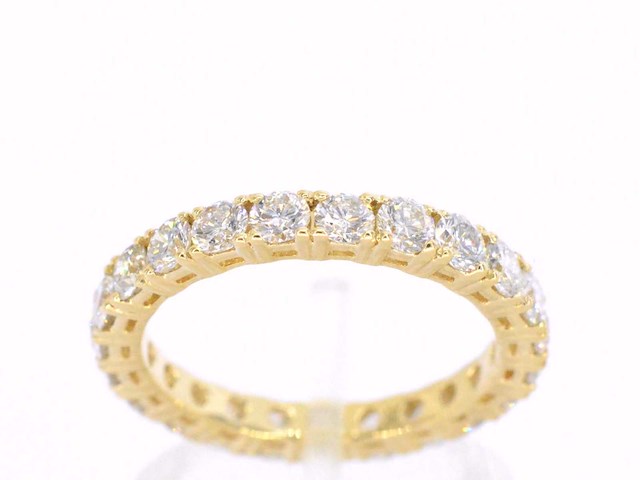 Gouden alliance ring met diamant - afbeelding 1 van  8