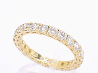 Gouden alliance ring met diamant - afbeelding 4 van  8