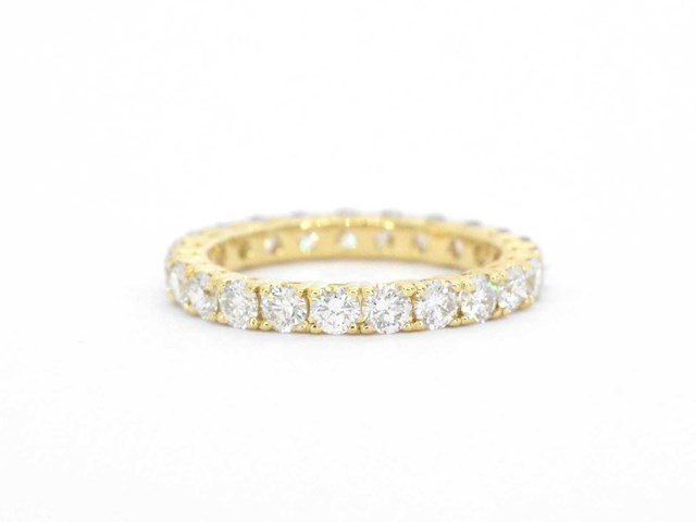 Gouden alliance ring met diamant - afbeelding 7 van  8