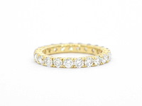 Gouden alliance ring met diamant - afbeelding 7 van  8