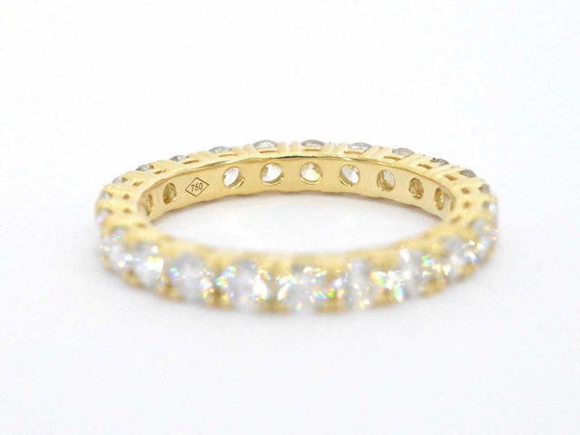 Gouden alliance ring met diamant - afbeelding 8 van  8