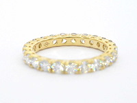 Gouden alliance ring met diamant - afbeelding 8 van  8