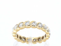 Gouden alliance ring met diamanten - afbeelding 1 van  7