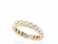 Gouden alliance ring met diamanten - afbeelding 4 van  7