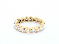 Gouden alliance ring met diamanten - afbeelding 7 van  7