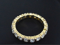 Gouden alliance ring met diamanten - afbeelding 4 van  5