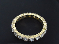 Gouden alliance ring met diamanten - afbeelding 3 van  6