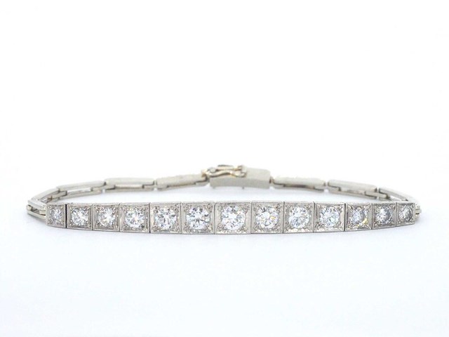 Gouden antieke riviera armband - afbeelding 1 van  10