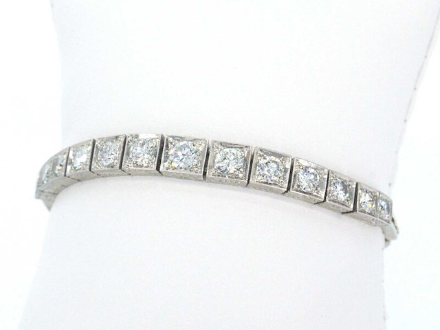 Gouden antieke riviera armband - afbeelding 4 van  10