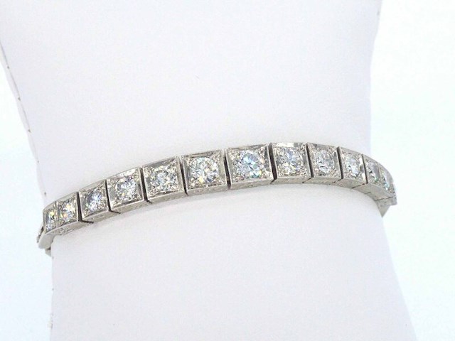 Gouden antieke riviera armband - afbeelding 6 van  10