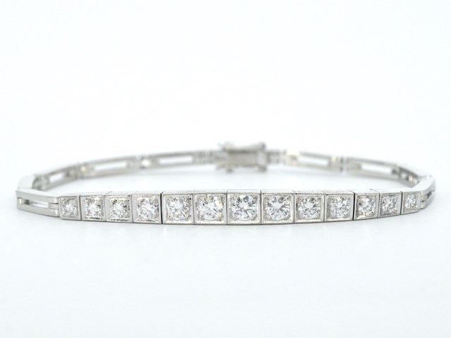 Gouden antieke riviera armband - afbeelding 1 van  9