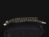 Gouden armband 16.00 carat zwarte briljant geslepen diamanten - afbeelding 2 van  10