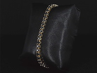 Gouden armband 16.00 carat zwarte briljant geslepen diamanten - afbeelding 6 van  10