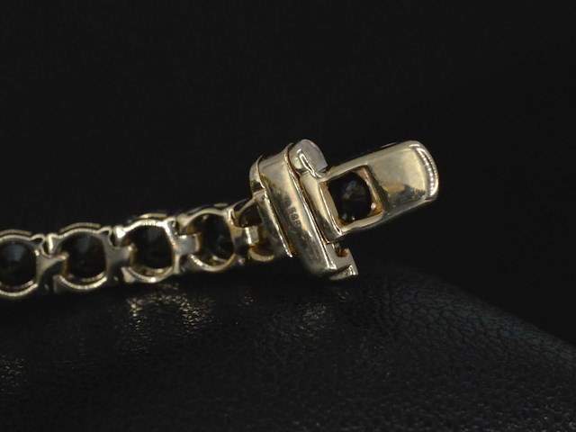 Gouden armband 16.00 carat zwarte briljant geslepen diamanten - afbeelding 10 van  10